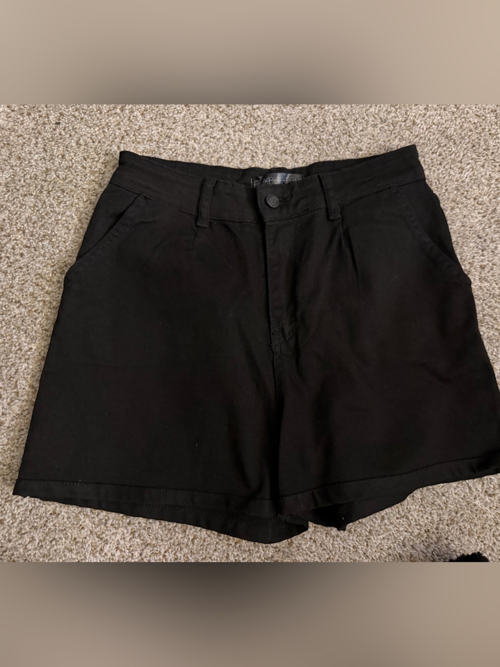 Black denim Shorts Foxblood